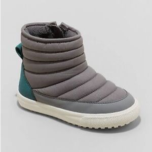 Toddler Unisex Archie Puffer Boots - Cat & Jack Grey Size 5T
